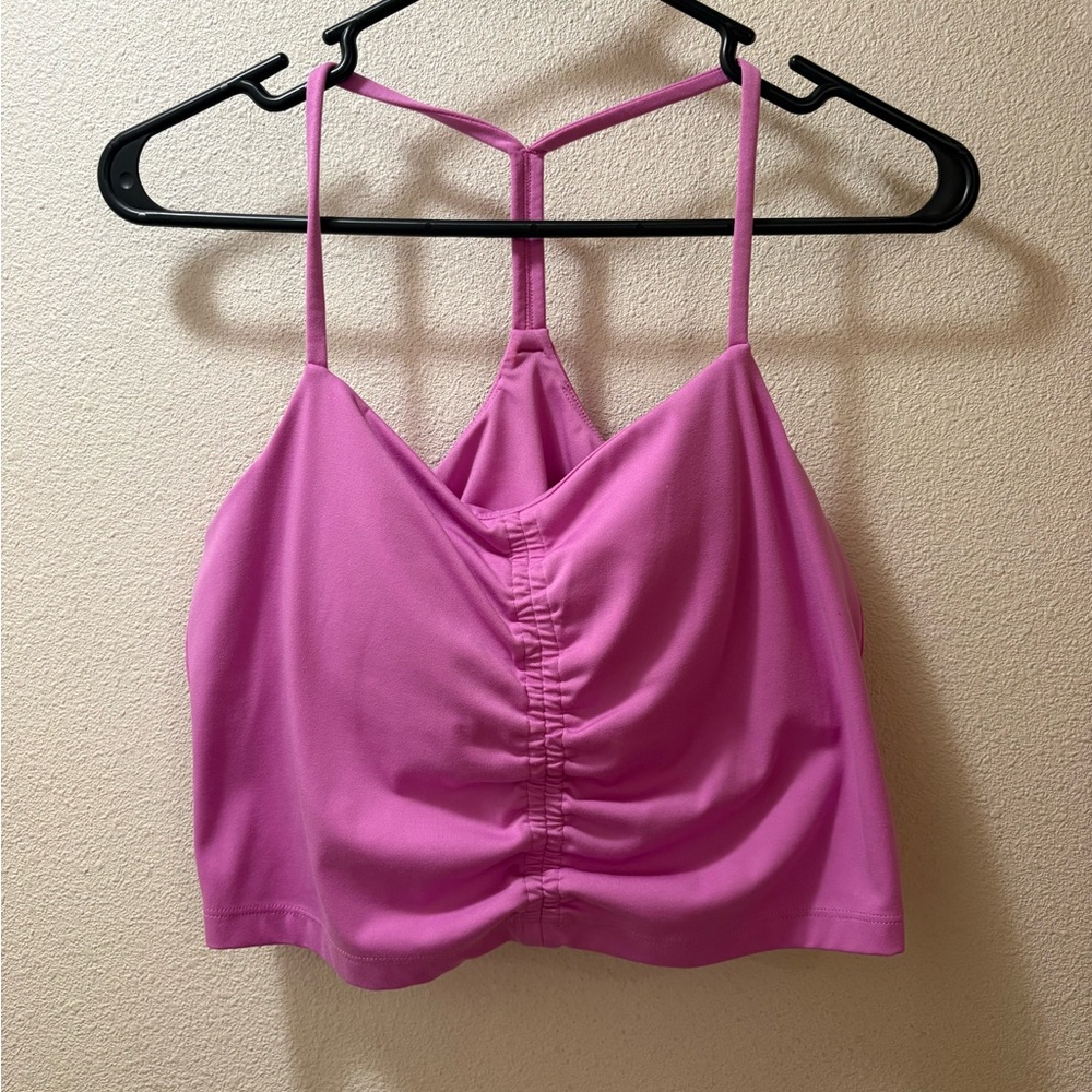 Hot Pink Ruched Racerback Camisole